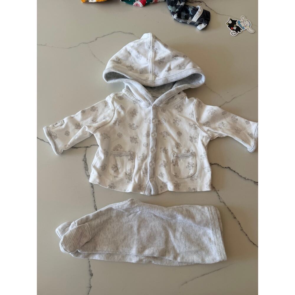 Ralph Lauren Cotton Hoodie & Footed Pant Set Newborn - Picture 2 of 6